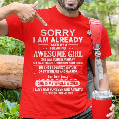 January - Awesome Girl - Perfect Gift For Your Boyfriend, Husband From Wife - LUAN01 (SKU04-86MT-01)