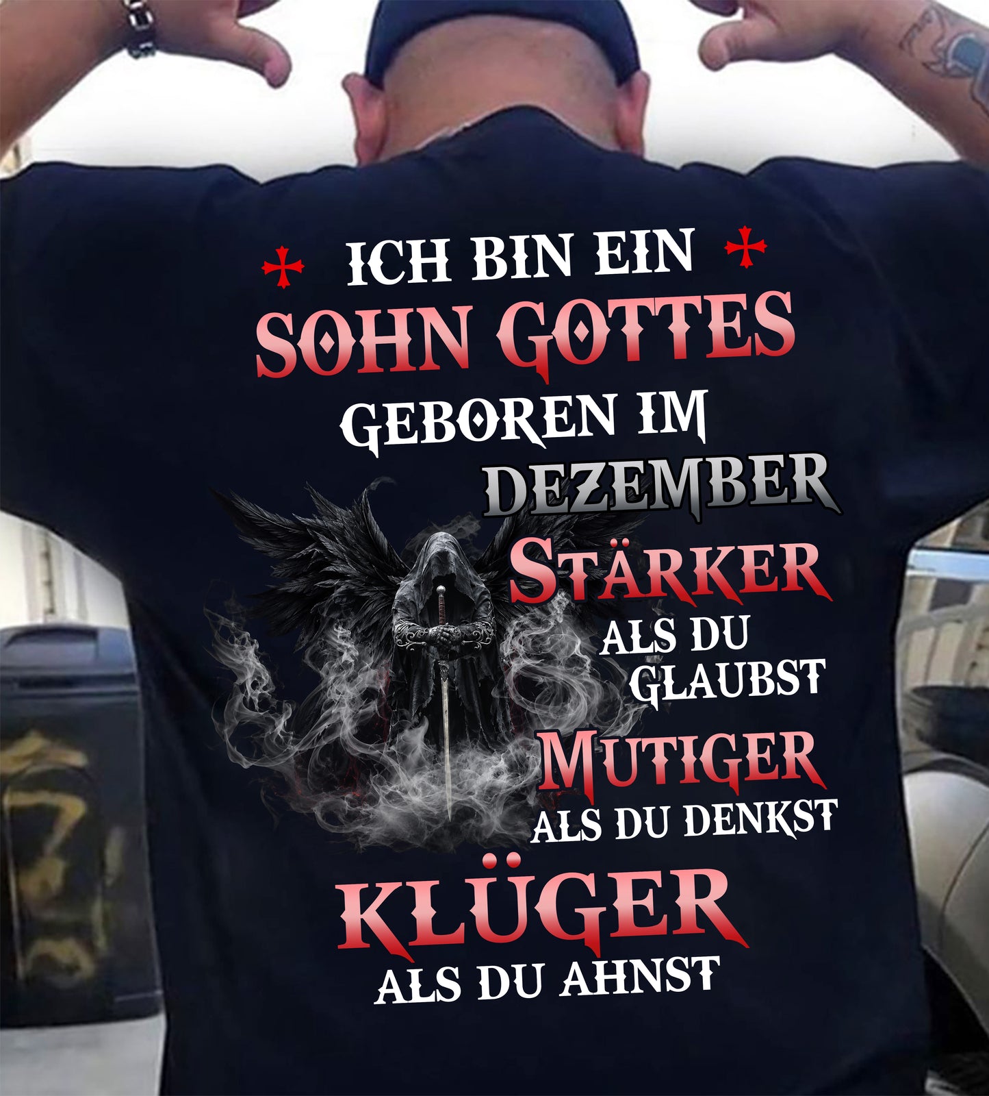 Dezember Sohn Gottes T-Shirt Für Männer – Stärker Als Du Glaubst - LUAN12 (SKU2607-98-12)