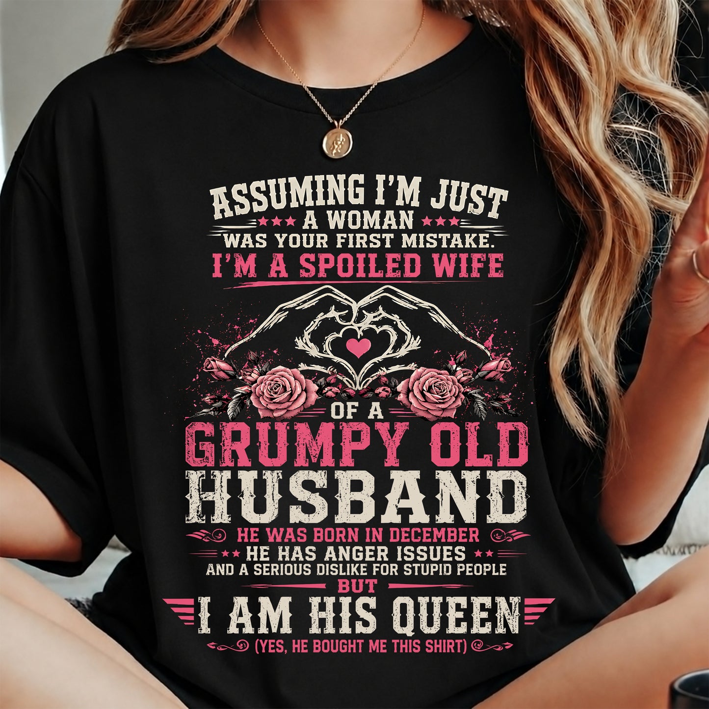 DECEMBER - SPOILED WIFE OF A GRUMPY HUSBAND - PERFECT GIFT FROM HUSBAND- LUAN12 (SKU2608-31-12)
