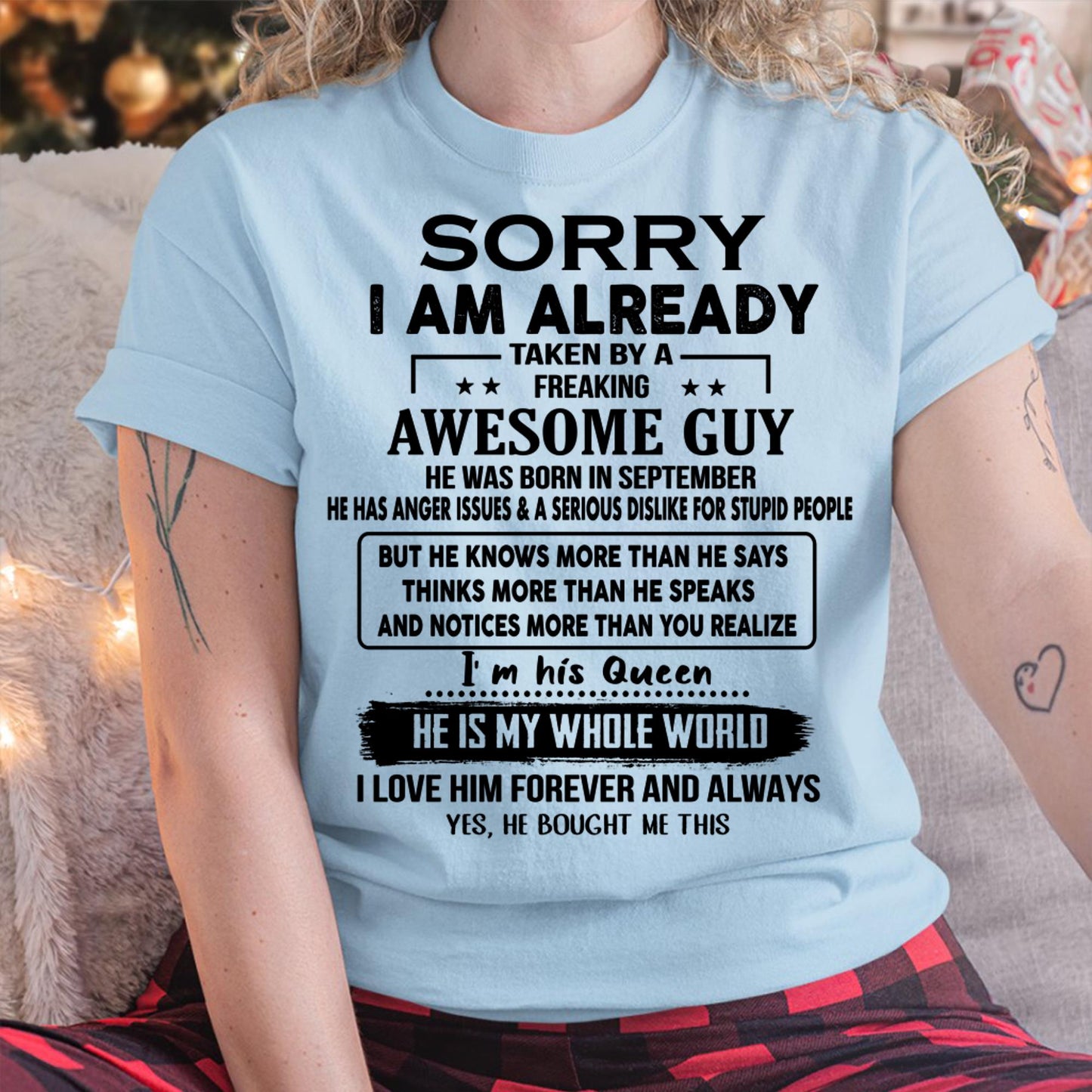 September - Awesome Guy - Perfect gift for your girlfriend or wife  From Husband - LUAN09 (SKUT08-11-09)