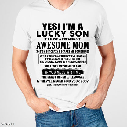I am Lucky Son - Gift For Son From Mom - LUAN00 - (SKU-T1206LMS-00)