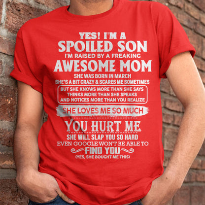March - Awesome Mom - Perfect Gift For Spoiled Son From Mom - LUAN03 (SKU05-47-03)