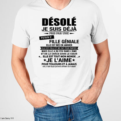JANVIER - DÉSOLÉ, JE SUIS DÉJÀ PRIS PAR UNE FILLE VRAIMENT GÉNIALE – DE LA PART DE MA FEMME - FR01/LUAN01 (SKU2606-42-01)