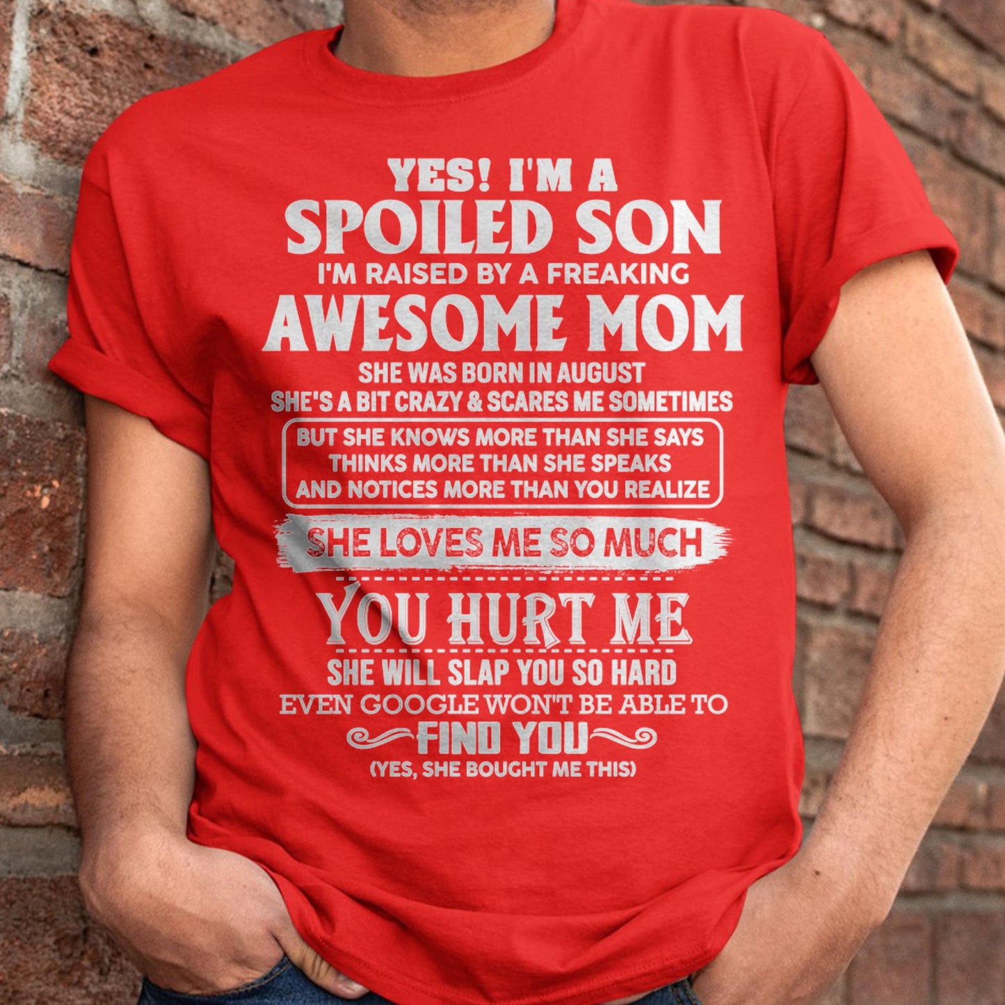 August - Awesome Mom - Perfect Gift For Son From Mom - LUAN08 (SKU05-47-08)