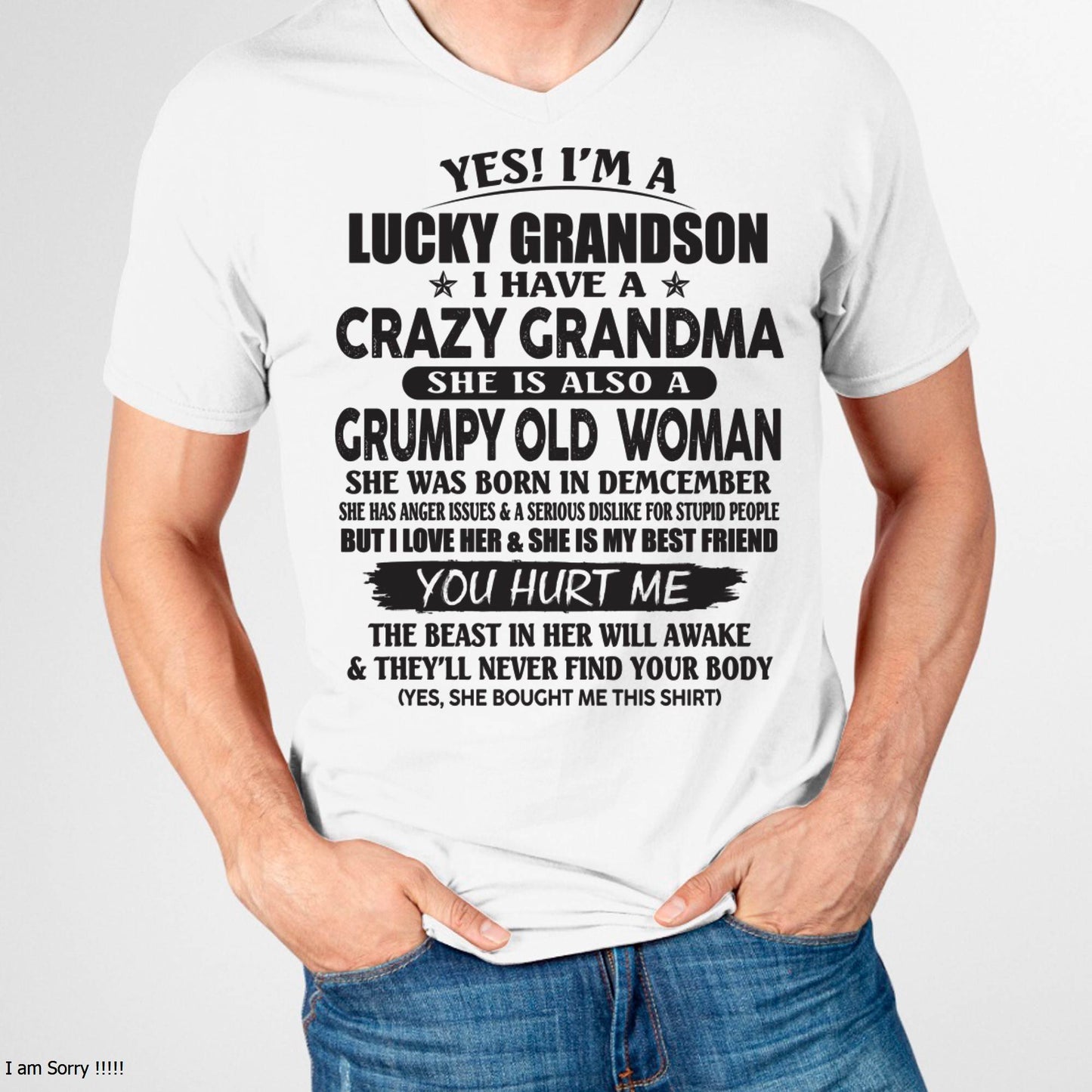 DECEMBER - LUCKY GRANDSON OF CRAZY GRANDMA -  FROM GRANDMA - LUAN12 (SKU10-173-12)