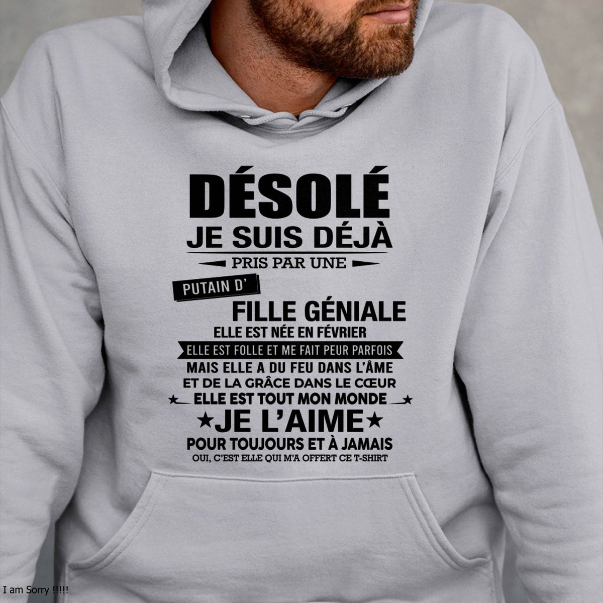FÉVRIER - DÉSOLÉ, JE SUIS DÉJÀ PRIS PAR UNE FILLE VRAIMENT GÉNIALE – DE LA PART DE MA FEMME - FR02/LUAN02 (SKU2606-42-02)
