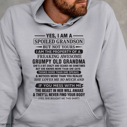 Yes I’m A Stubborn Grandson T-Shirt – Birthday Gift From Grandma / Woman - LUAN00 (SKU10-171-00)