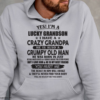 JULY - LUCKY GRANDSON OF CRAZY GRANDPA -  PERFECT GIFT FROM GRANDPA - LUAN07 (SKU12-145-07)