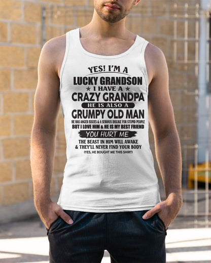 LUCKY GRANDSON OF CRAZY GRANDPA -  PERFECT GIFT FROM GRANDPA - LUAN00 (SKU12-145-00)