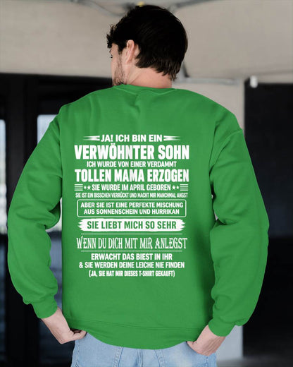 APRIL - VERWÖHNTER SOHN - TOLLE MAMA - SONNENSCHEIN & HURRIKAN - PERFEKTES GESCHENK VON MAMA AN SOHN - LUAN04 (SKU2609-27-04)