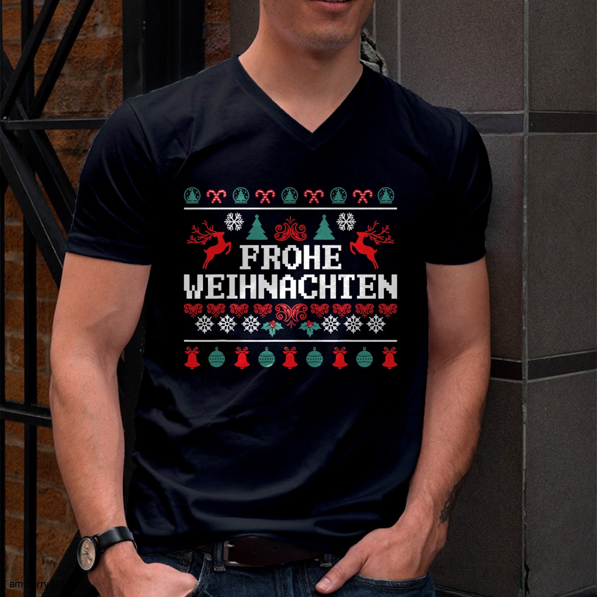 Frohe Weihnachten German Merry Christmas Holidays Germany T-Shirt - Christmas Unisex T-Shirt/Hoodie/Sweatshirt - LUAN00
