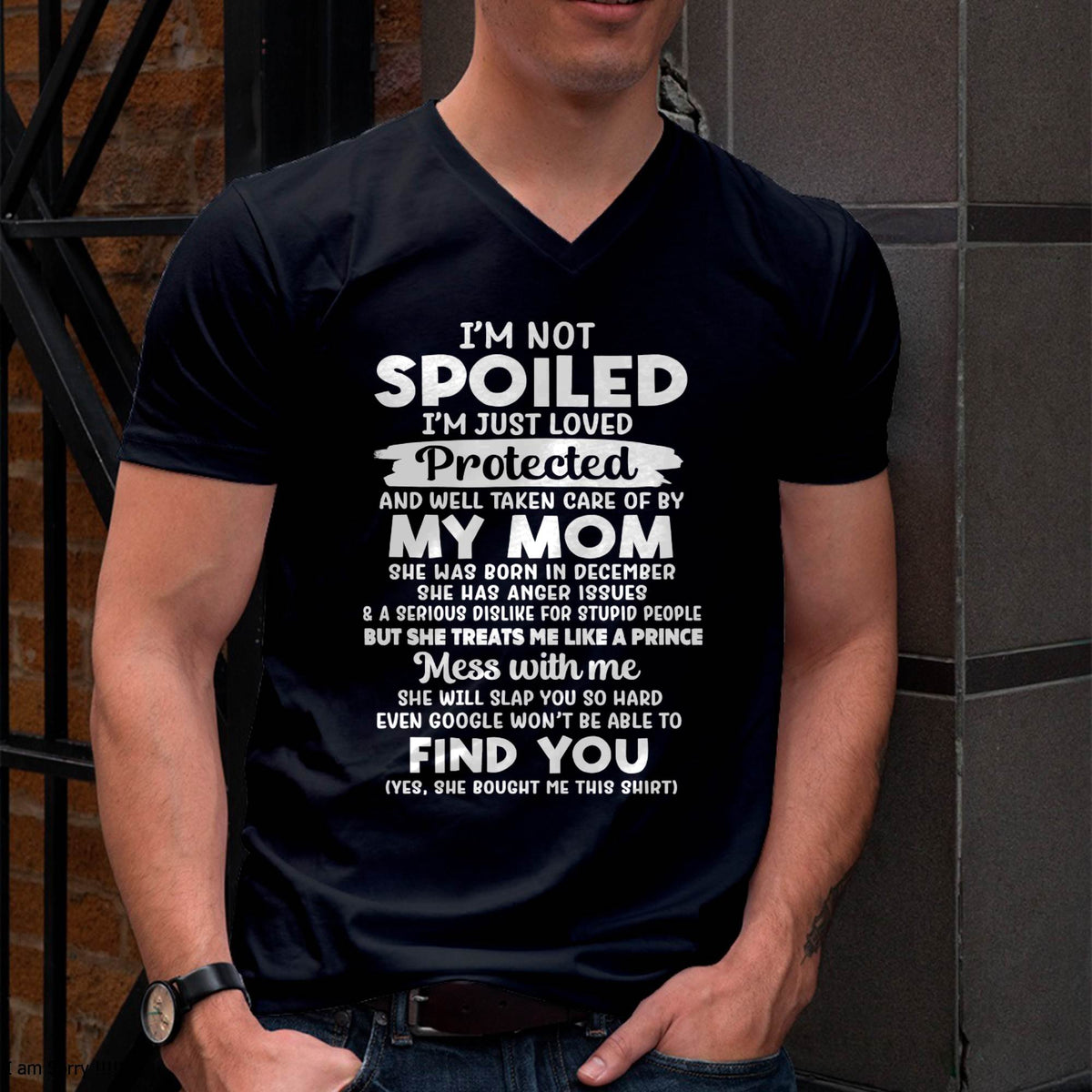 DECEMBER - SPOILED SON - LOVED & PROTECTED BY MOM - PERFECT GIFT FROM MOM TO SON - LUAN12 (SKU2608-439-12)