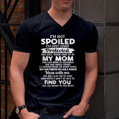 DECEMBER - SPOILED SON - LOVED & PROTECTED BY MOM - PERFECT GIFT FROM MOM TO SON - LUAN12 (SKU2608-439-12)