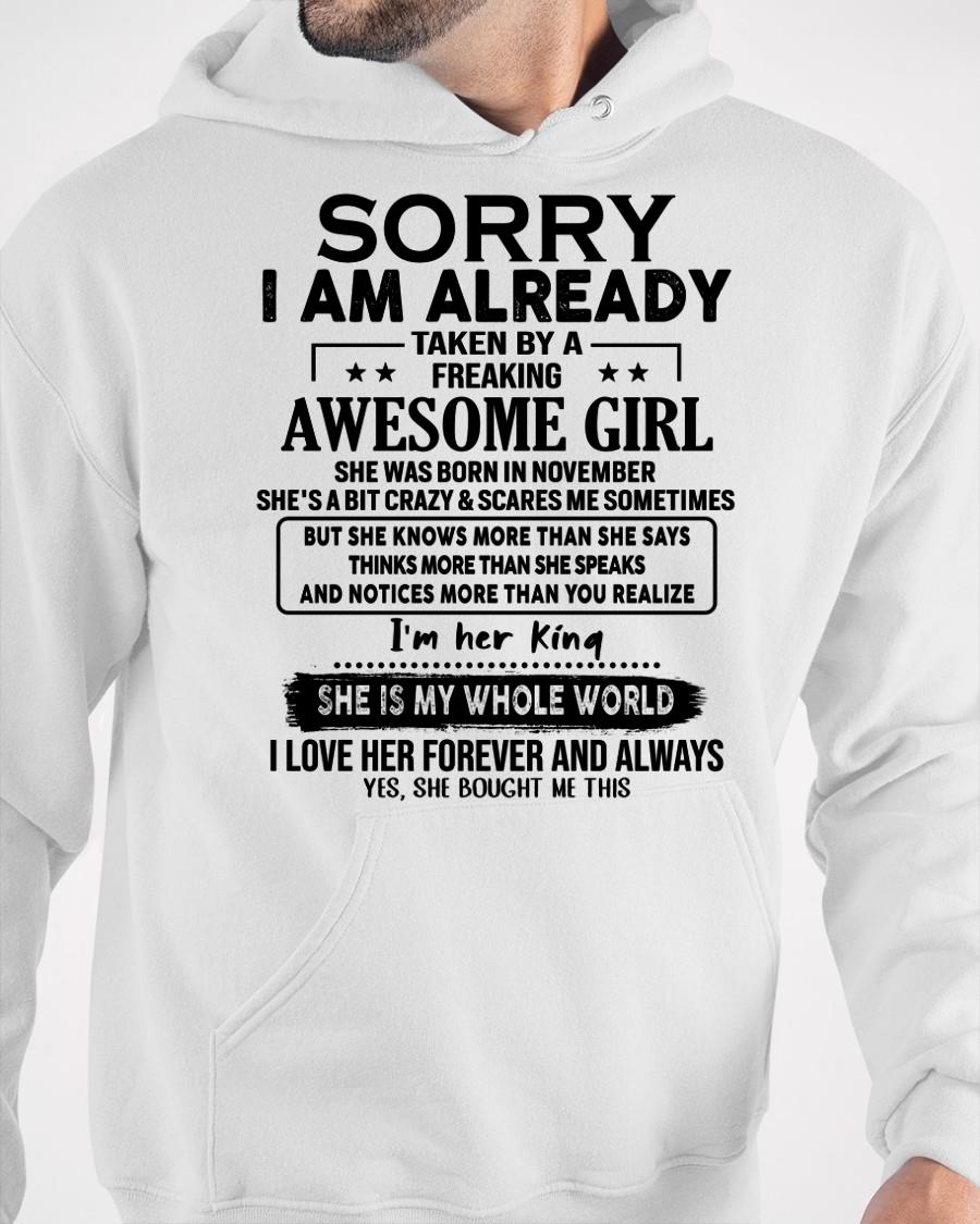 November - Awesome Girl born in November - Special gift for your boyfriend - From Wife LUAN11 (SKU.AT16)