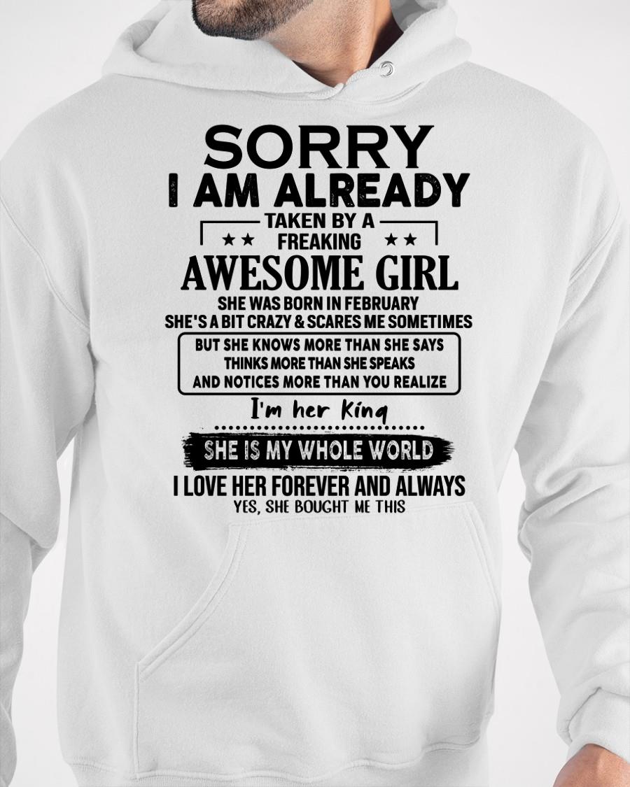 February - Awesome Girl born in February - Special gift for your boyfriend - From Wife LUAN02 (SKU.AT16)