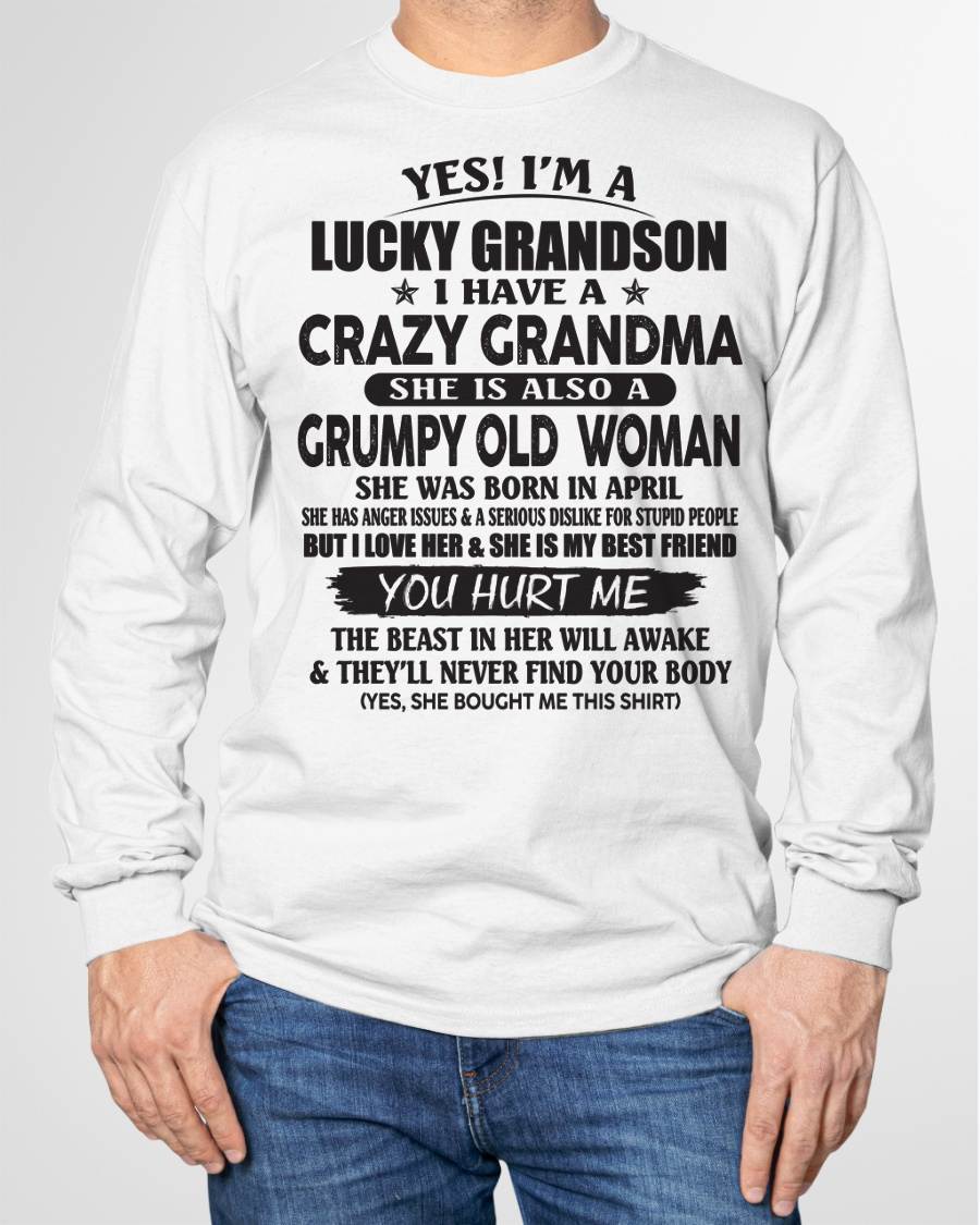 APRIL - LUCKY GRANDSON OF CRAZY GRANDMA -  FROM GRANDMA - LUAN04 (SKU10-173-04)