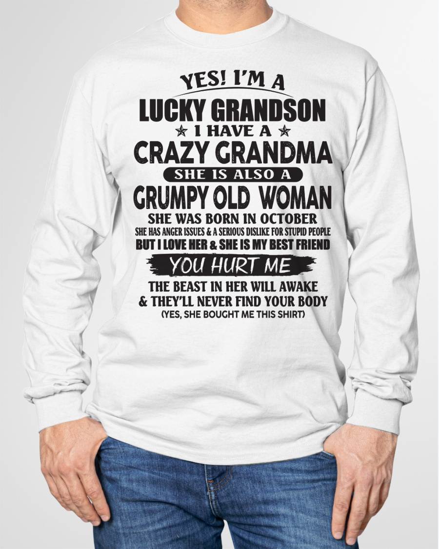 OCTOBER - LUCKY GRANDSON OF CRAZY GRANDMA -  FROM GRANDMA - NINA10 (SKU10-173-10)