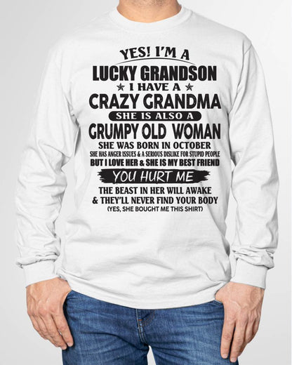 OCTOBER - LUCKY GRANDSON OF CRAZY GRANDMA -  FROM GRANDMA - NINA10 (SKU10-173-10)