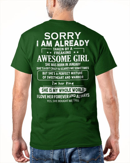 January - Awesome girl - Perfect gift for your boyfriend - (SKU04-86-01) - From Wife LUAN01