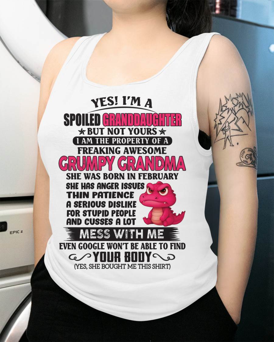 FEBRUARY - YES, I'M A SPOILED GRANDDAUGHTER - GIFT FROM GRANDMA - LUAN02 (SKU09-96-02)