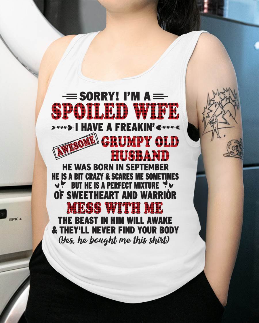 SEPTEMBER - SPOILED WIFE OF AWESOME GRUMPY OLD HUSBAND - PERFECT GIFT FROM HUSBAND - LUAN09 (SKU12-111-09)