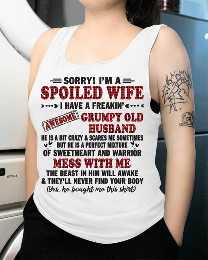 SPOILED WIFE OF AWESOME GRUMPY OLD HUSBAND - PERFECT GIFT  FROM HUSBAND - LUAN00 (SKU12-111-00)