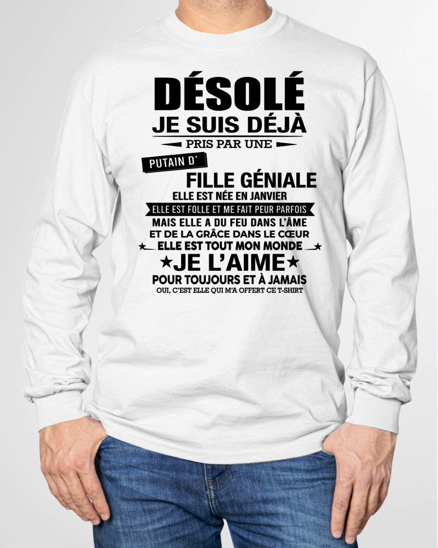 JANVIER - DÉSOLÉ, JE SUIS DÉJÀ PRIS PAR UNE FILLE VRAIMENT GÉNIALE – DE LA PART DE MA FEMME - FR01/LUAN01 (SKU2606-42-01)