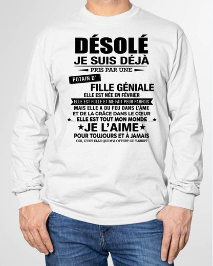 FÉVRIER - DÉSOLÉ, JE SUIS DÉJÀ PRIS PAR UNE FILLE VRAIMENT GÉNIALE – DE LA PART DE MA FEMME - FR02/LUAN02 (SKU2606-42-02)