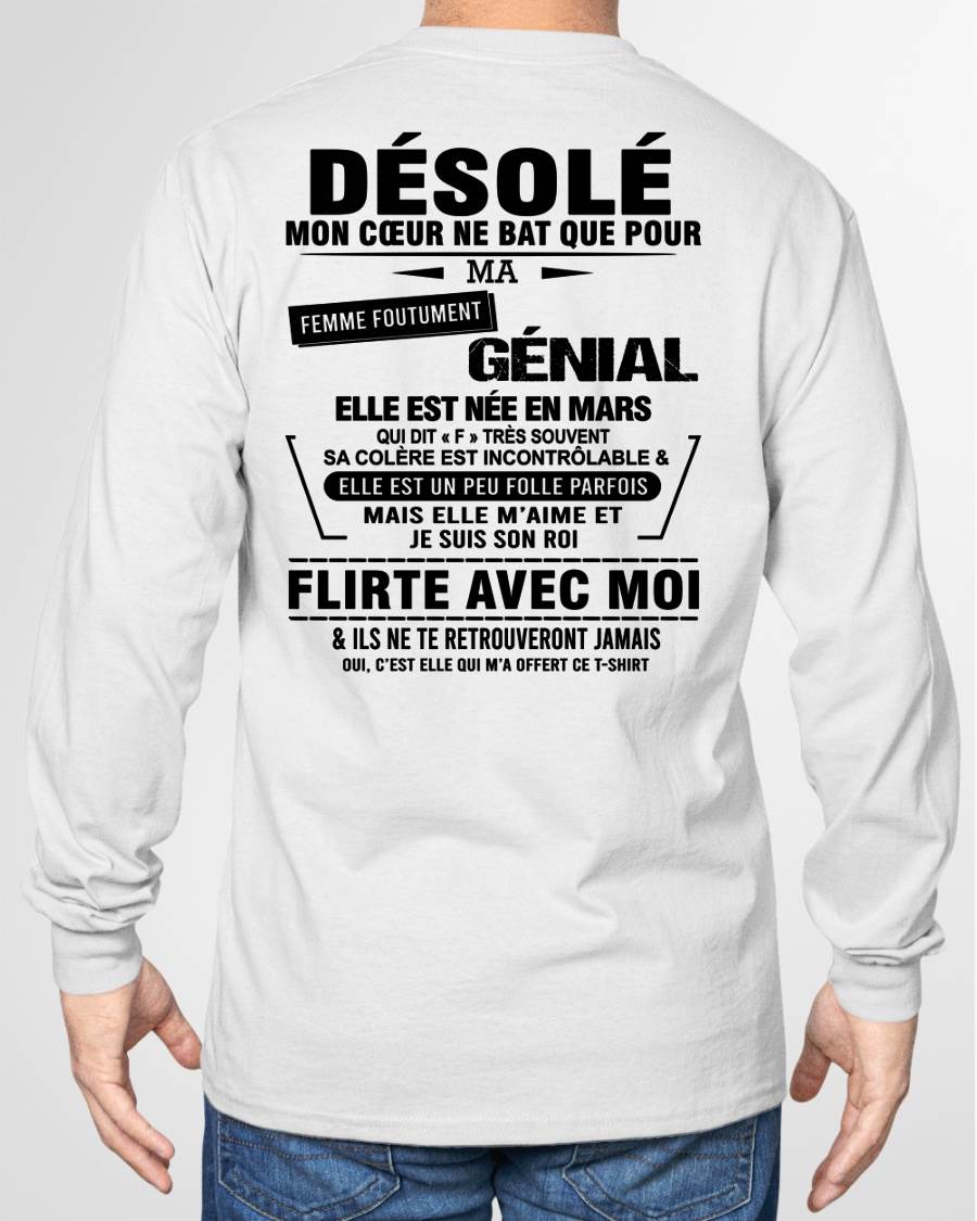 MARS - DÉSOLÉ, MON CŒUR NE BAT QUE POUR MA FEMME FOUTUMENT GÉNIALE — DE SA FEMME - FR03 / LUAN03 (SKU26T-01258-03)