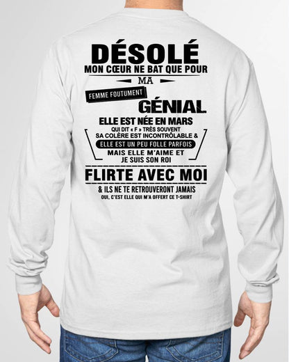 MARS - DÉSOLÉ, MON CŒUR NE BAT QUE POUR MA FEMME FOUTUMENT GÉNIALE — DE SA FEMME - FR03 / LUAN03 (SKU26T-01258-03)