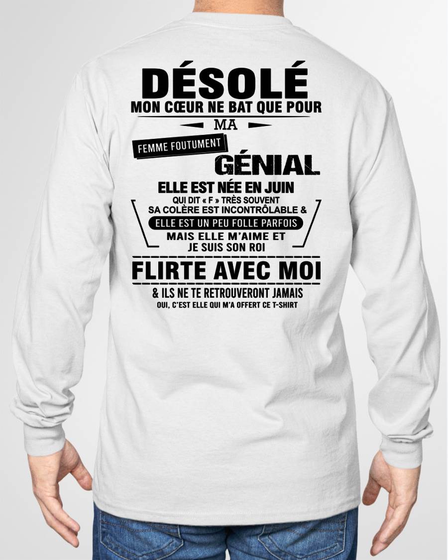 JUIN - DÉSOLÉ, MON CŒUR NE BAT QUE POUR MA FEMME FOUTUMENT GÉNIALE — DE SA FEMME - FR06 / LUAN06 (SKU26T-01258-06)