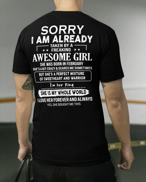 February - Awesome girl - Perfect gift for your boyfriend - (SKU04-86-02) - From Wife LUAN02