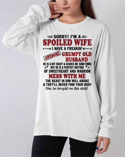 SPOILED WIFE OF AWESOME GRUMPY OLD HUSBAND - PERFECT GIFT  FROM HUSBAND - LUAN00 (SKU12-111-00)