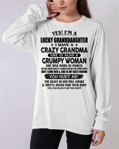 MARCH - LUCKY GRANDDAUGHTER OF CRAZY GRANDMA - PERFECT GIFT FROM GRANDMA - LUAN03 (SKU12-146-03)