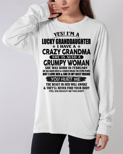 FEBRUARY - LUCKY GRANDDAUGHTER OF CRAZY GRANDMA - PERFECT GIFT FROM GRANDMA - LUAN02 (SKU12-146-02)