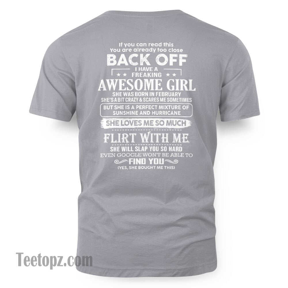 February – Awesome Girlfriend Born In February – Special gift for your Boyfriend – From Wife LUAN02 (SKU06-17-02)