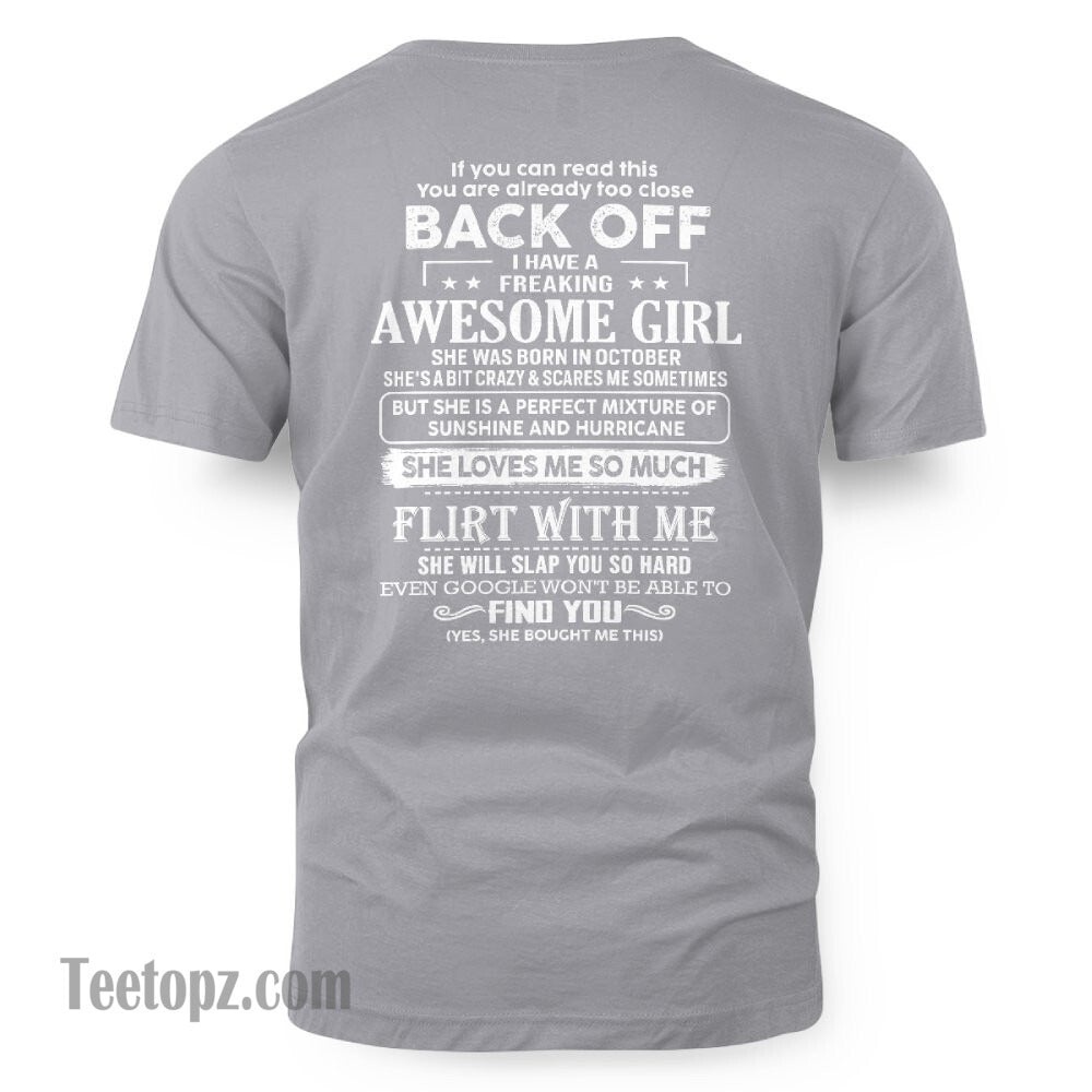October – Awesome Girlfriend Born In October – Special gift for your Boyfriend – From Wife LUAN10 (SKU06-17-10)