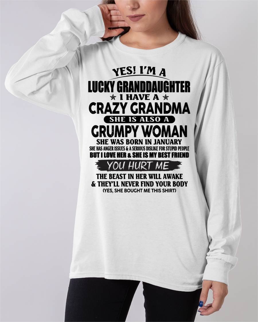 JANUARY - LUCKY GRANDDAUGHTER OF CRAZY GRANDMA - PERFECT GIFT FROM GRANDMA - LUAN01 (SKU12-146-01)