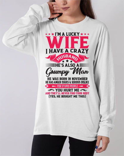 NOVEMBER - TO MY WIFE - I'M A LUCKY WIFE - GIFT FROM HUSBAND - LUAN11 (SKU10-136-11)