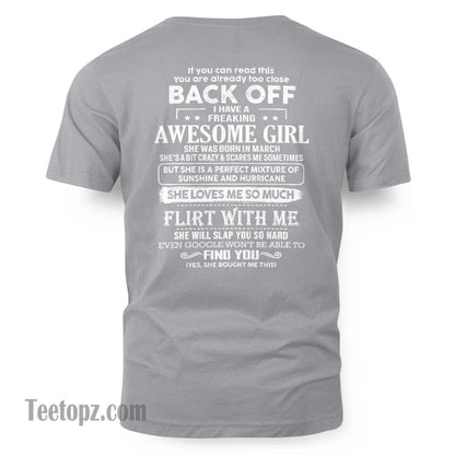 March – Awesome Girlfriend Born In March – Special gift for your Boyfriend – From Wife LUAN03 (SKU06-17-03)