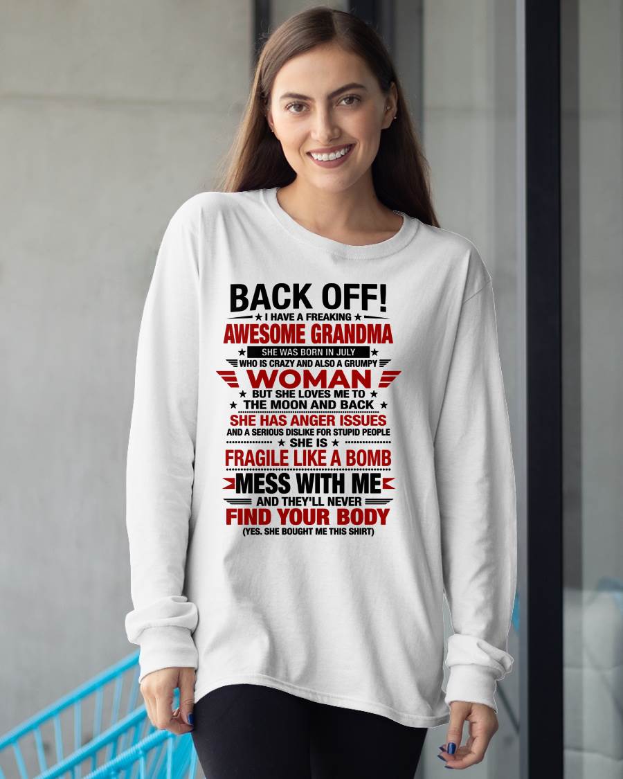 JULY AWESOME GRANDMA T-SHIRT – PERFECT GIFT FROM GRANDMA - LUAN07 (SKU2607-260-07)