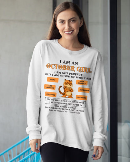 "I AM A OCTOBER GIRL" - Birthday Gift For October Girls - FMA luan10 (SKU26T-01-62-10)