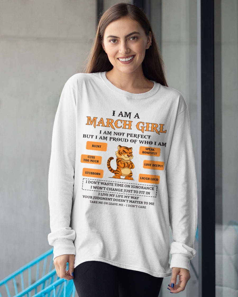 "I AM A MARCH GIRL" - Birthday Gift For March Girls - FMA luan03 (SKU26T-01-62-03)