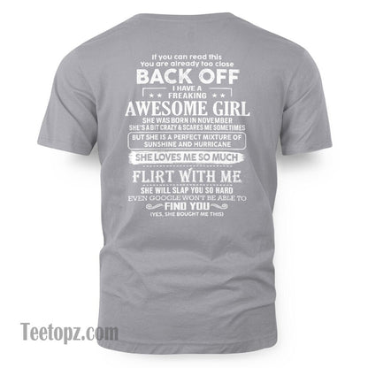 November – Awesome Girlfriend Born In November – Special gift for your Boyfriend – From Wife LUAN11 (SKU06-17-11)