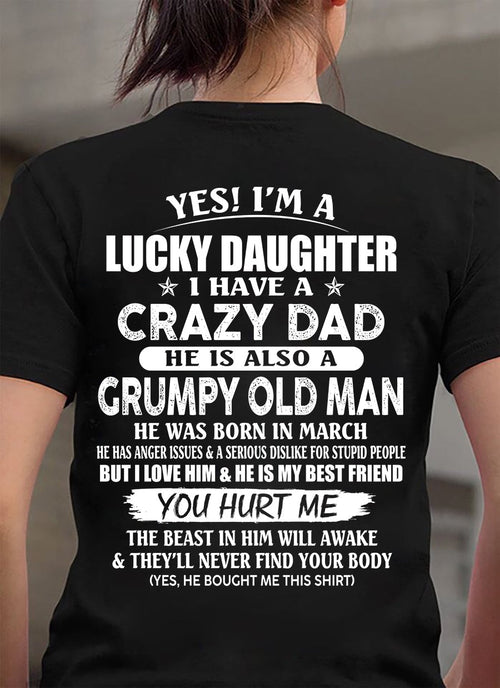 March - Awesome Grumpy Old Dad - Special gift for your daughter From Dad - LUAN03 (SKU10-50-03)