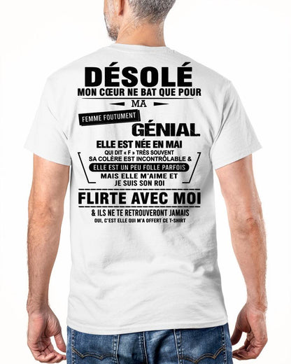 MAI - DÉSOLÉ, MON CŒUR NE BAT QUE POUR MA FEMME FOUTUMENT GÉNIALE — DE SA FEMME - FR05 / LUAN05 (SKU26T-01258-05)