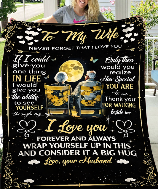 To My Wife Blanket – Wrapped In Love From Husband (SKU26B-01275)