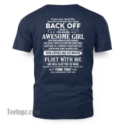 December – Awesome Girlfriend Born In December – Special gift for your Boyfriend – From Wife LUAN12 (SKU06-17-12)