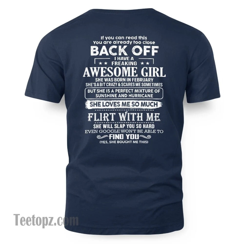 February – Awesome Girlfriend Born In February – Special gift for your Boyfriend – From Wife LUAN02 (SKU06-17-02)