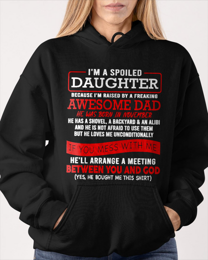 NOVEMBER - I'M A SPOILED DAUGHTER - FROM DAD TO DAUGHTER - LUAN11 (SKU26T-01-30-11)